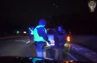 VIDEO: OSHP Trooper's Cruiser Hit During Portage Traffic Stop