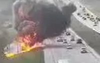 Fiery Crash Involving ODOT Truck Closes I-77